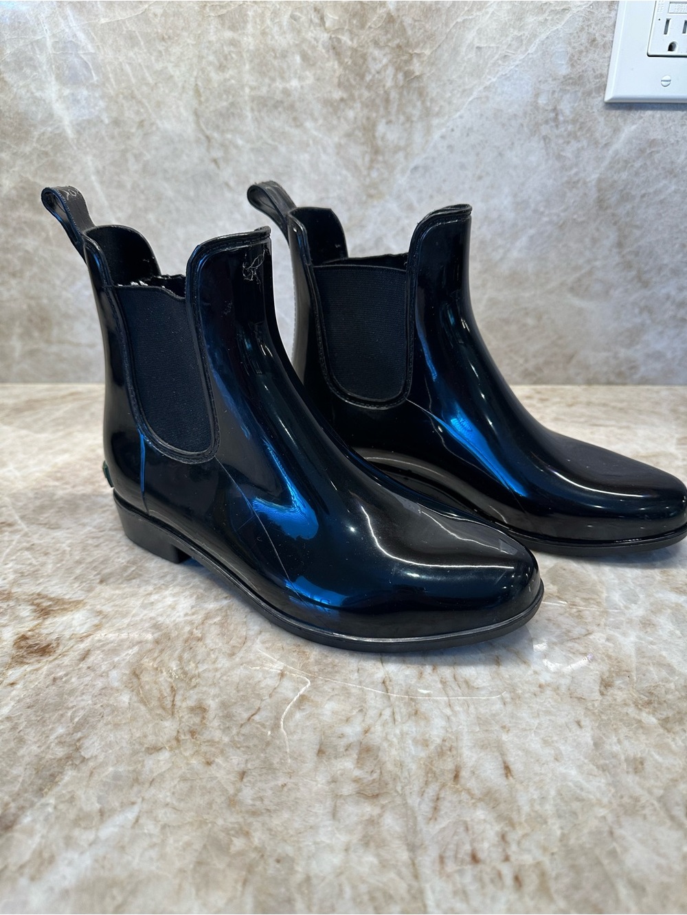 Lauren Ralph Lauren Black Ankle Rain Boots